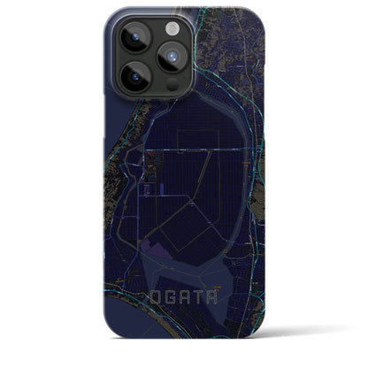 【大潟（秋田県）】地図柄iPhoneケース（バックカバータイプ）