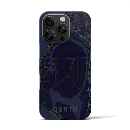 【大潟（秋田県）】地図柄iPhoneケース（バックカバータイプ）