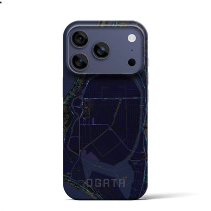 【大潟（秋田県）】地図柄iPhoneケース（バックカバータイプ）