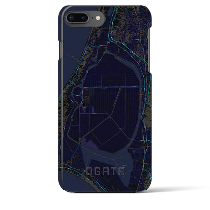 【大潟（秋田県）】地図柄iPhoneケース（バックカバータイプ）