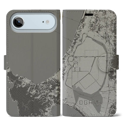 【大潟（秋田県）】地図柄iPhoneケース（手帳タイプ）