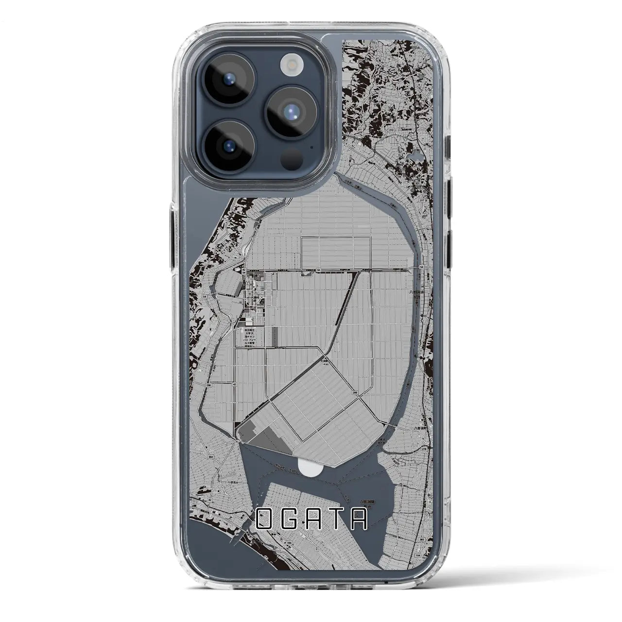 【大潟（秋田県）】地図柄iPhoneケース（MagSafeタイプ）