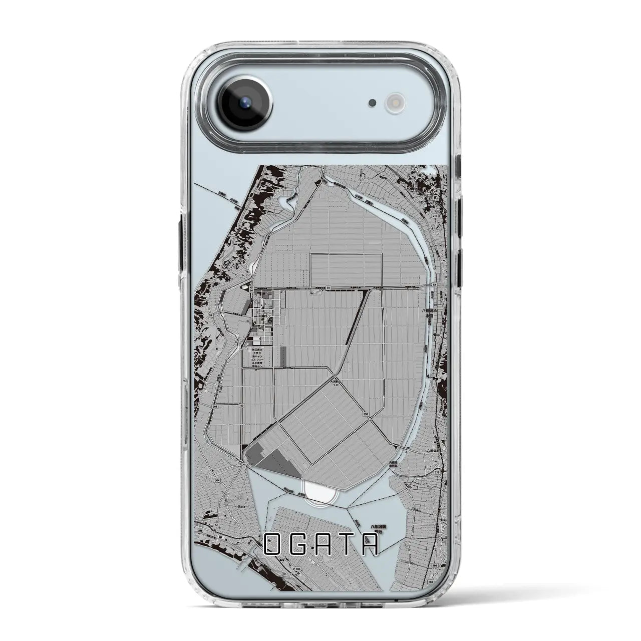 【大潟（秋田県）】地図柄iPhoneケース（MagSafeタイプ）