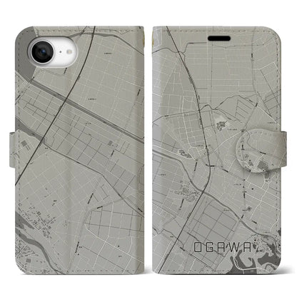 【小川（熊本県）】地図柄iPhoneケース（手帳タイプ）