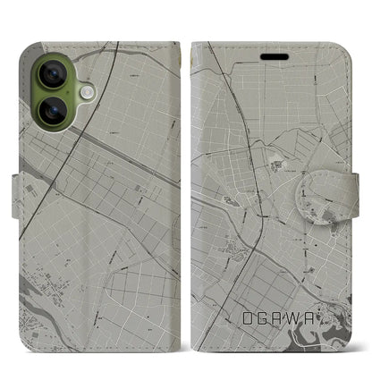 【小川（熊本県）】地図柄iPhoneケース（手帳タイプ）