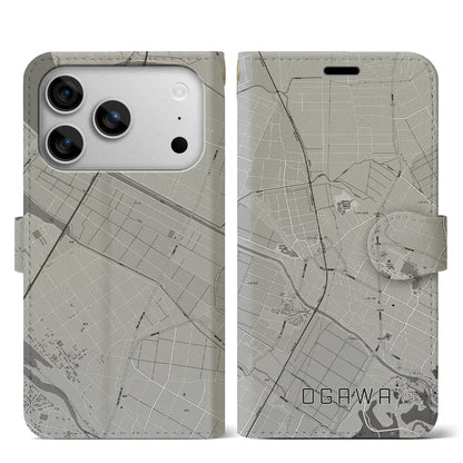 【小川（熊本県）】地図柄iPhoneケース（手帳タイプ）