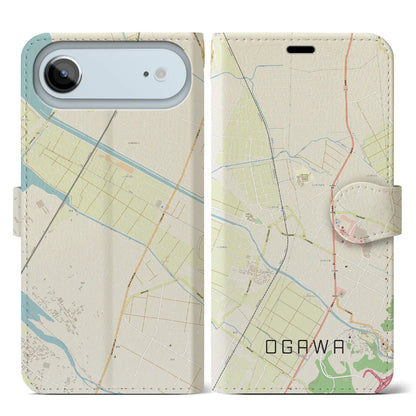 【小川（熊本県）】地図柄iPhoneケース（手帳タイプ）