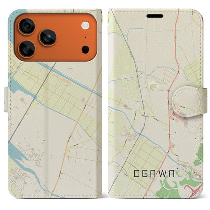 【小川（熊本県）】地図柄iPhoneケース（手帳タイプ）