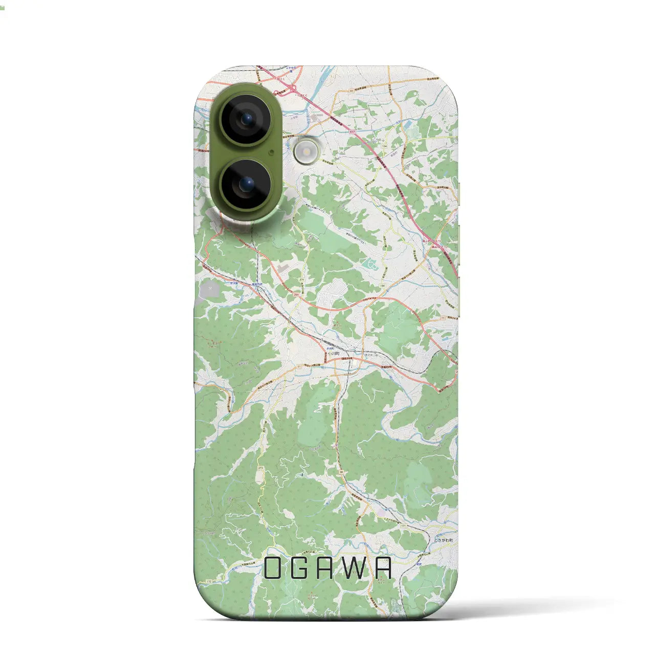 【小川（埼玉県）】地図柄iPhoneケース（バックカバータイプ）