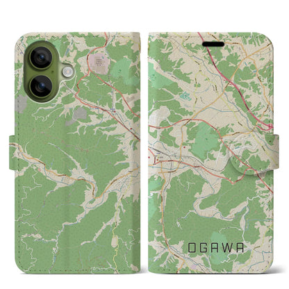 【小川（埼玉県）】地図柄iPhoneケース（手帳タイプ）