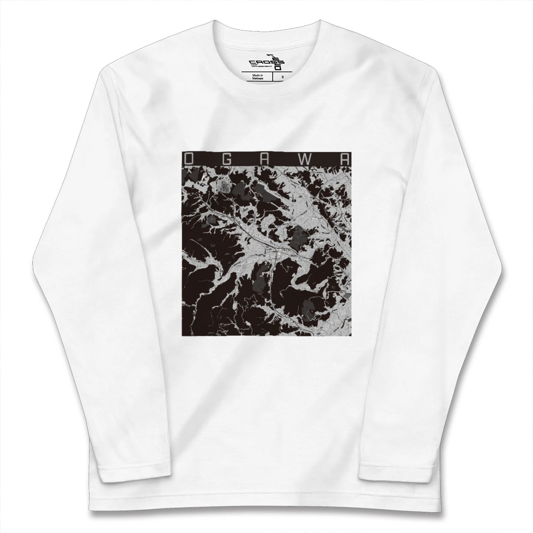 【小川(埼玉県)(埼玉県)】地図柄ロングスリーブTシャツ