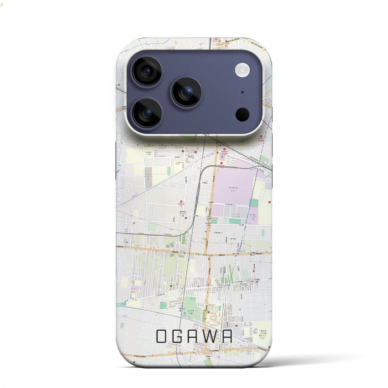 【小川（東京都）】地図柄iPhoneケース（バックカバータイプ）