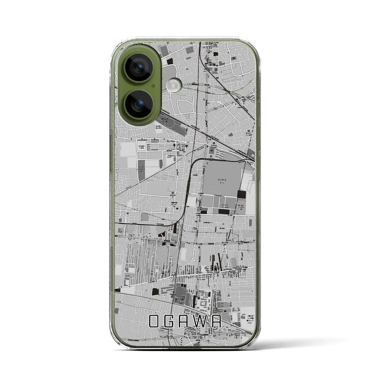 【小川（東京都）】地図柄iPhoneケース（クリアタイプ）