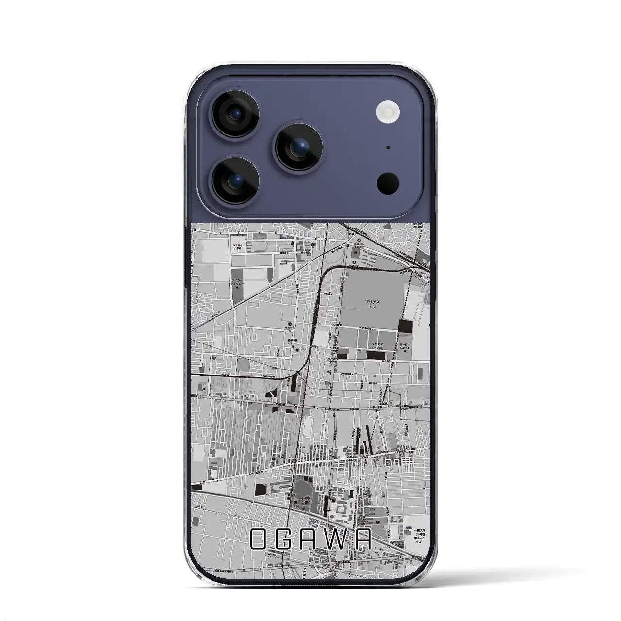 【小川（東京都）】地図柄iPhoneケース（クリアタイプ）