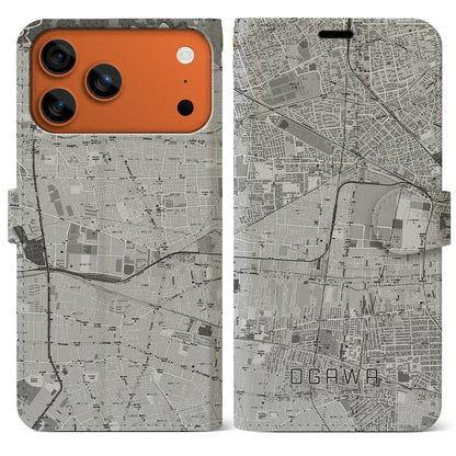 【小川（東京都）】地図柄iPhoneケース（手帳タイプ）