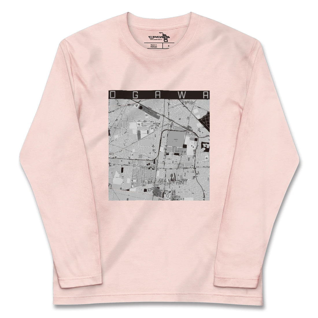 【小川（東京都）】地図柄ロングスリーブTシャツ