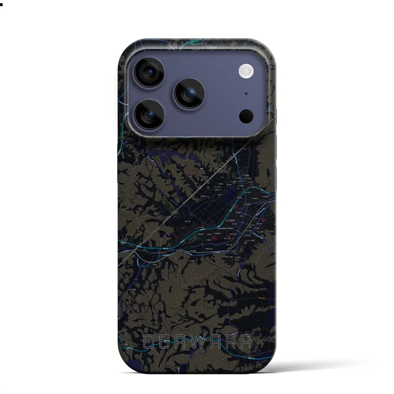 【大河原（宮城県）】地図柄iPhoneケース（バックカバータイプ）