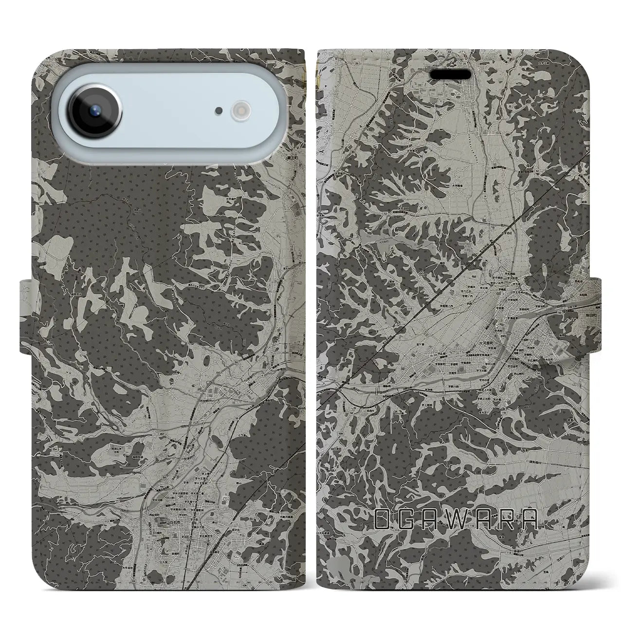 【大河原（宮城県）】地図柄iPhoneケース（手帳タイプ）