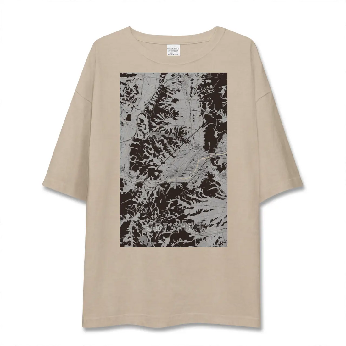 【大河原(宮城県)】地図柄ビッグシルエットTシャツ