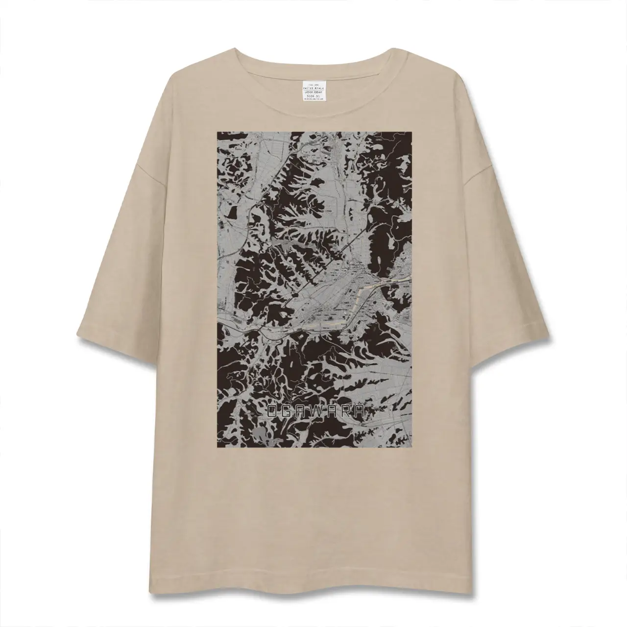 【大河原（宮城県）】地図柄ビッグシルエットTシャツ