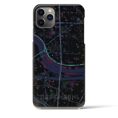 【扇大橋（東京都）】地図柄iPhoneケース（バックカバータイプ）