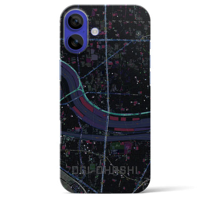 【扇大橋（東京都）】地図柄iPhoneケース（バックカバータイプ）