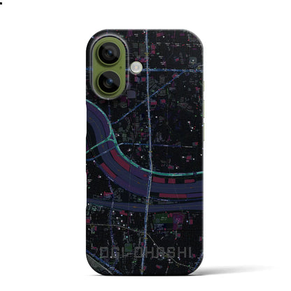 【扇大橋（東京都）】地図柄iPhoneケース（バックカバータイプ）