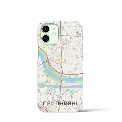 【扇大橋（東京都）】地図柄iPhoneケース（バックカバータイプ）