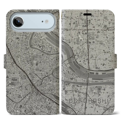 【扇大橋（東京都）】地図柄iPhoneケース（手帳タイプ）