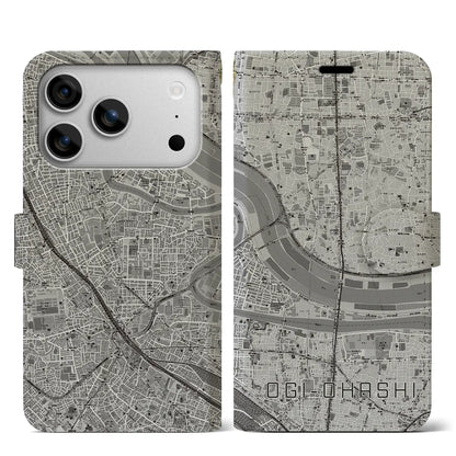 【扇大橋（東京都）】地図柄iPhoneケース（手帳タイプ）