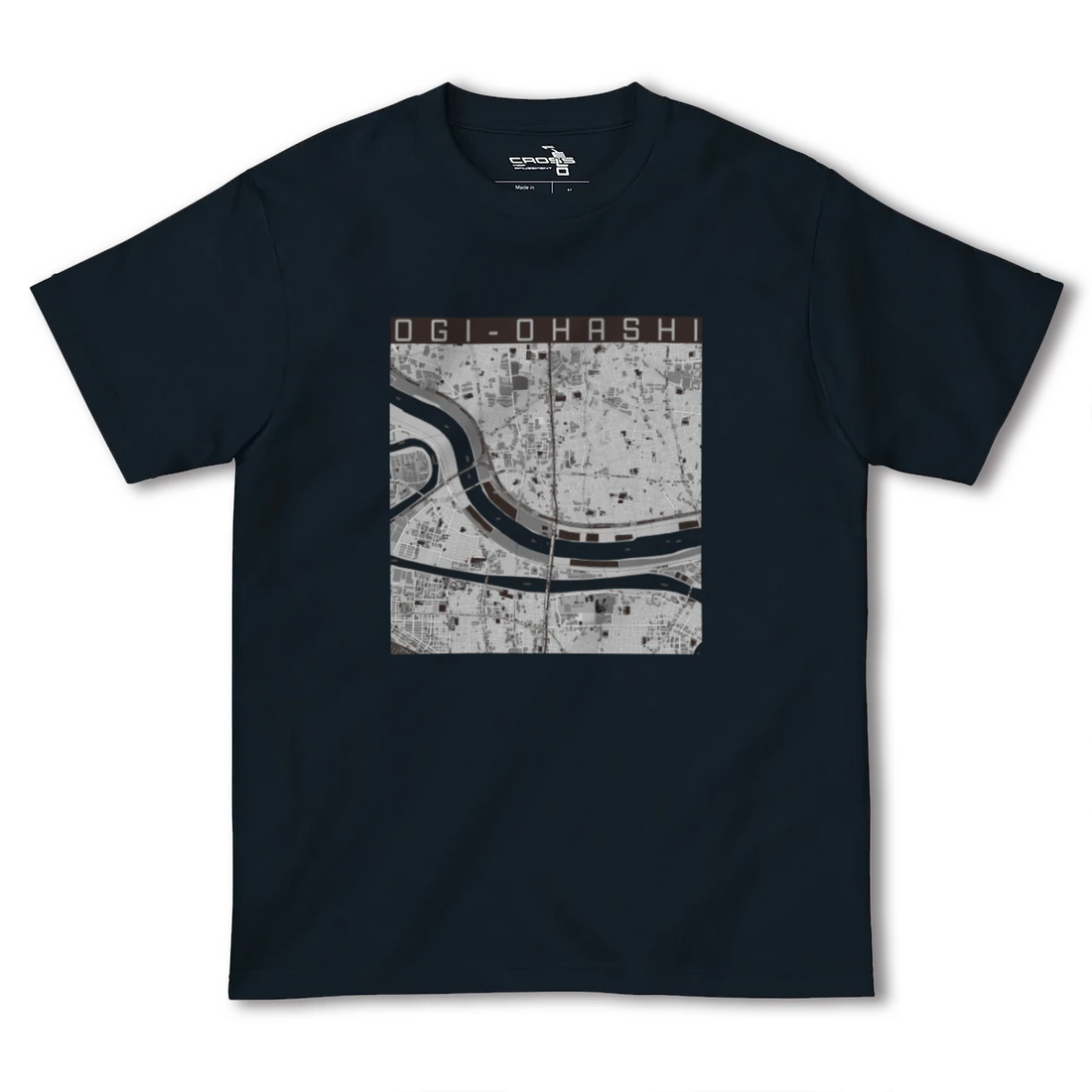 【扇大橋(東京都)】地図柄ヘビーウェイトTシャツ