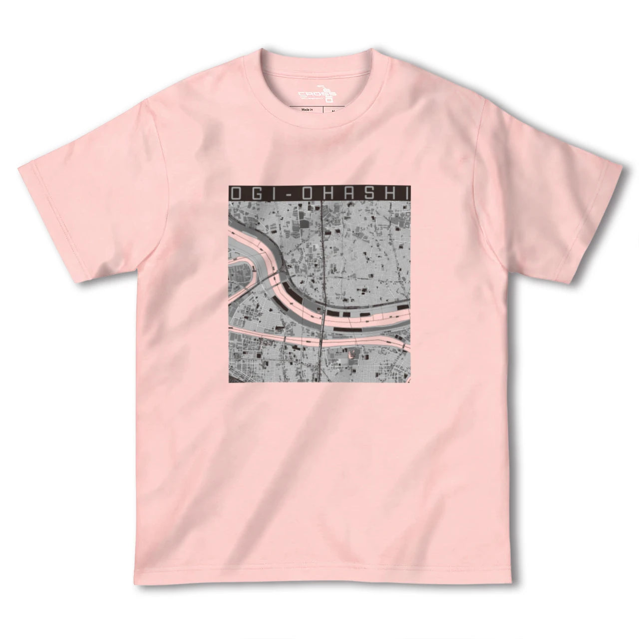 【扇大橋（東京都）】地図柄ヘビーウェイトTシャツ