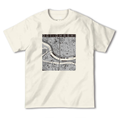 【扇大橋（東京都）】地図柄ヘビーウェイトTシャツ