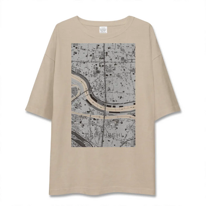 【扇大橋（東京都）】地図柄ビッグシルエットTシャツ