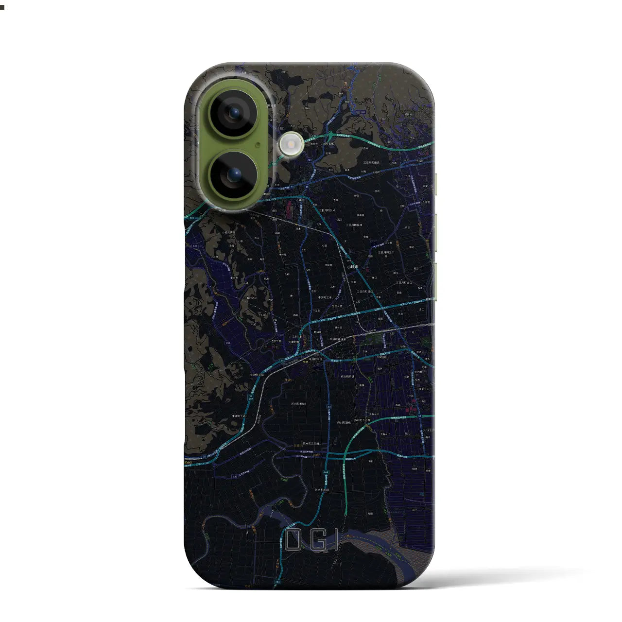 【小城（佐賀県）】地図柄iPhoneケース（バックカバータイプ）