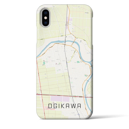 【荻川（新潟県）】地図柄iPhoneケース（バックカバータイプ）
