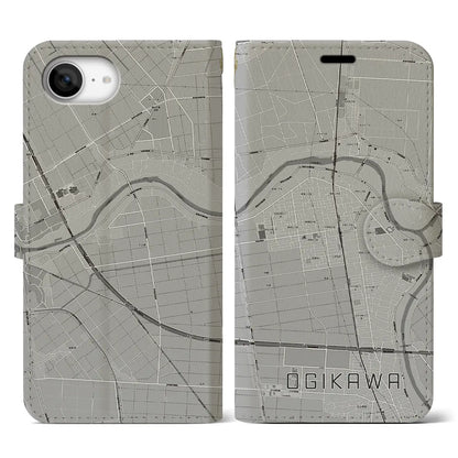 【荻川（新潟県）】地図柄iPhoneケース（手帳タイプ）