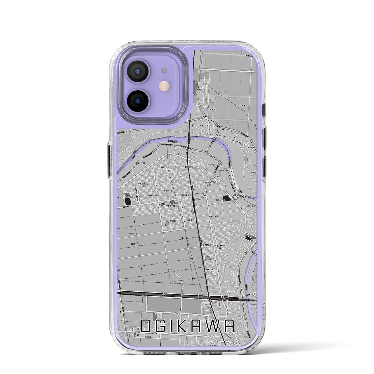 【荻川（新潟県）】地図柄iPhoneケース（MagSafeタイプ）