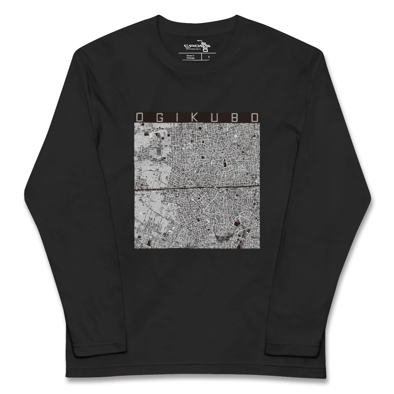 【荻窪2（東京都）】地図柄ロングスリーブTシャツ