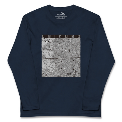 【荻窪2（東京都）】地図柄ロングスリーブTシャツ