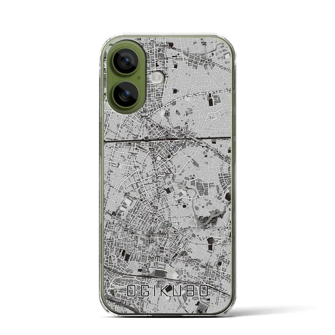 【荻窪（東京都）】地図柄iPhoneケース（クリアタイプ）モノトーン・iPhone 17 Pro Max 用
