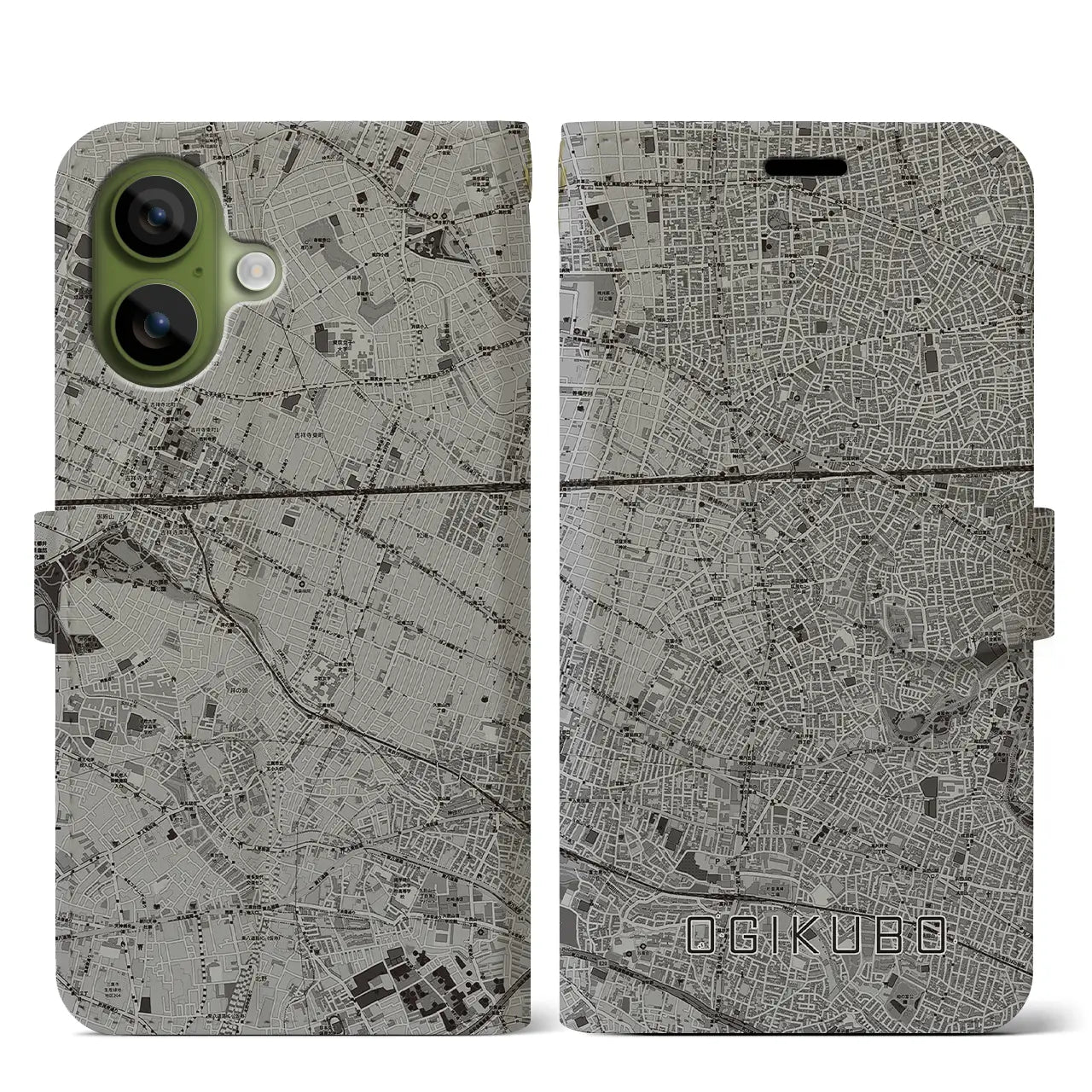 【荻窪（東京都）】地図柄iPhoneケース（手帳タイプ）