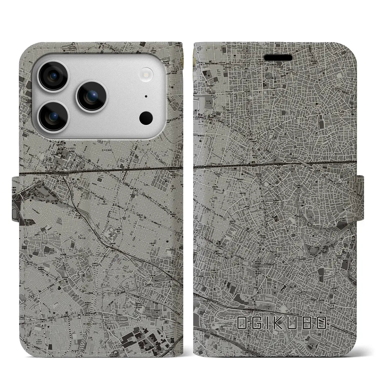 【荻窪（東京都）】地図柄iPhoneケース（手帳タイプ）