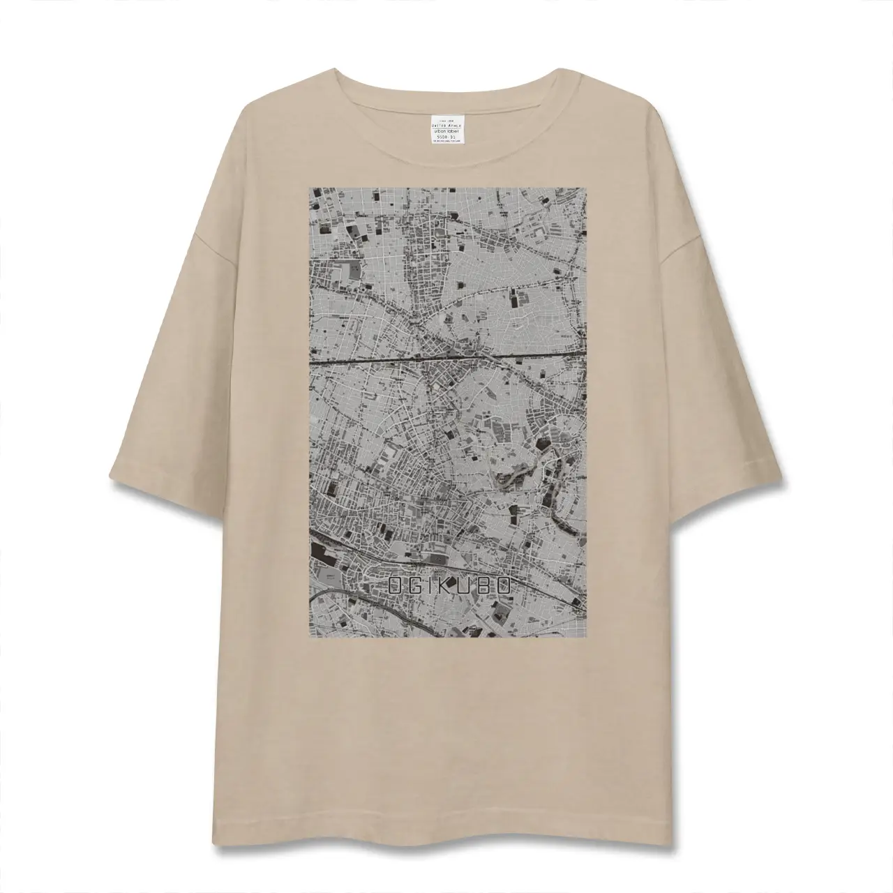 【荻窪（東京都）】地図柄ビッグシルエットTシャツ