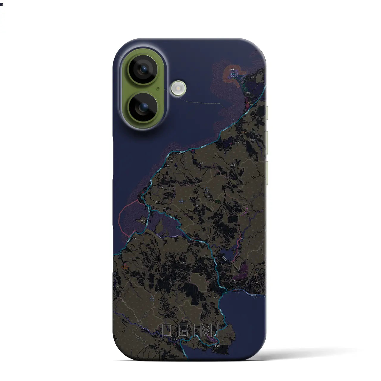 【大宜味（沖縄県）】地図柄iPhoneケース（バックカバータイプ）