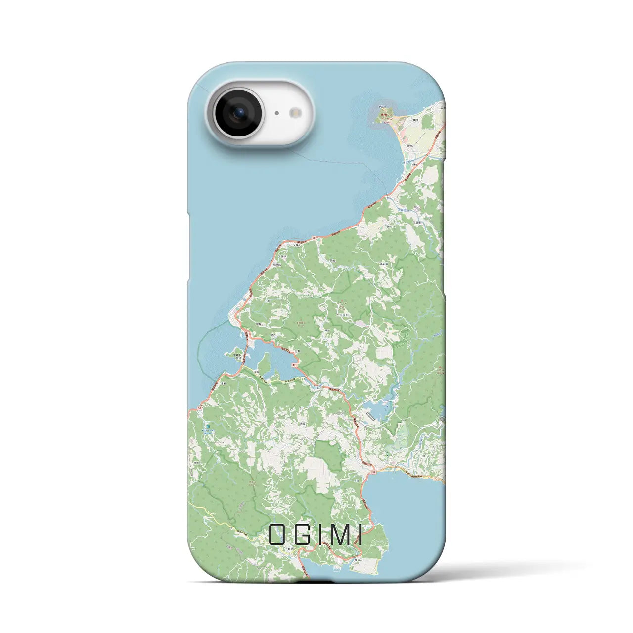 【大宜味（沖縄県）】地図柄iPhoneケース（バックカバータイプ）