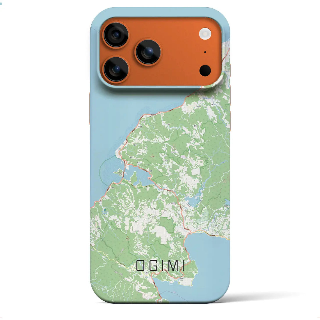 【大宜味（沖縄県）】地図柄iPhoneケース（バックカバータイプ）ナチュラル・iPhone 17 Pro Max 用