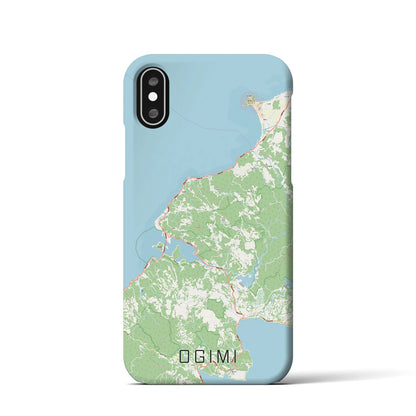 【大宜味（沖縄県）】地図柄iPhoneケース（バックカバータイプ）