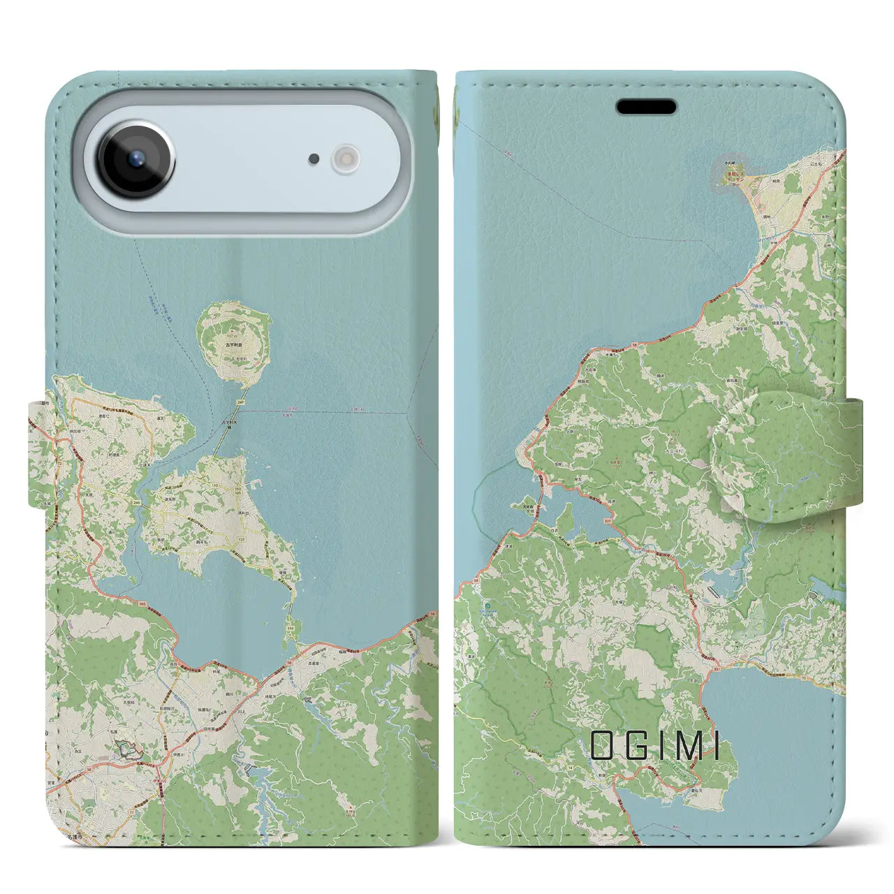 【大宜味（沖縄県）】地図柄iPhoneケース（手帳タイプ）