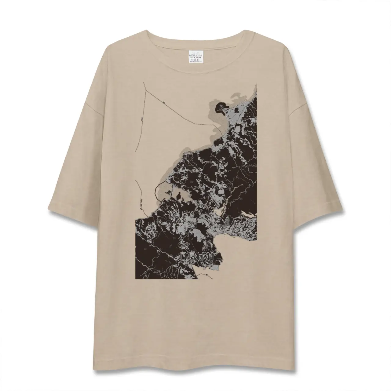 【大宜味（沖縄県）】地図柄ビッグシルエットTシャツ